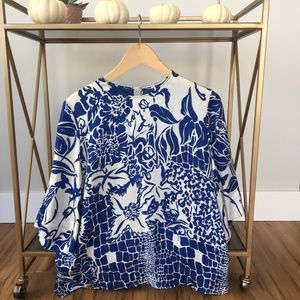 Authentic Emilio Pucci Open Back Top 100% Silk